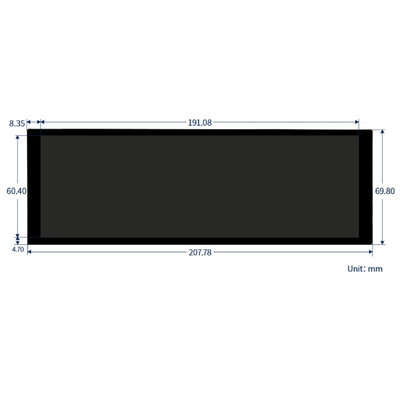 7.9 pollici Tipo di barra IPS Monitor TFT a tocco capacitivo con uscita HDMI per Raspberry Pi 4 Windows os Risoluzione 400x1280