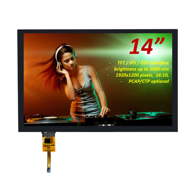 Display LCD TFT da 14 pollici 1920x1200 pixel 16:10 Interfaccia EDP con CTP Touch