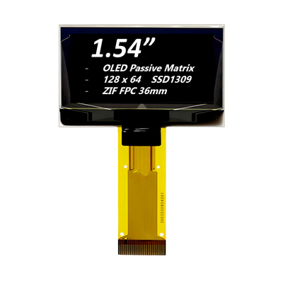 Matrice passiva 1.54 pollici OLED Display Module SSD1309 ZIF FPC 36mm 128x64 Pixel