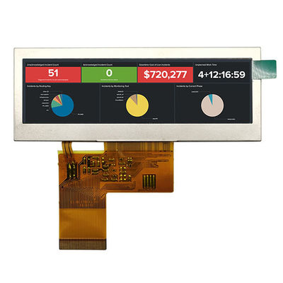Qualità  3.9 Inch Bar Type TFT LCD , 40 Pin TFT Display RGB Interface 480x128 fabbrica