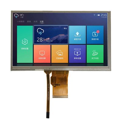 Qualità  7 Inch TFT LCD 800x480 Dots Display RGB 24 Bit Interface With Resistive Touch Panel fabbrica