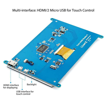 Display LCD TFT HDMI da 7 pollici Raspberry PI con touch screen capacitivo