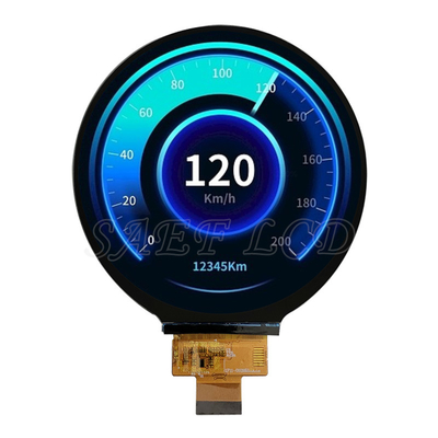 LCD TFT rotondo da 4 pollici, LCD circolare di grado automobilistico con interfaccia MIPI, luminosità da 500 a 1000 Nits per il cruscotto dell'auto