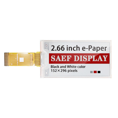 Pannello a 2,66 pollici dell'inchiostro di 3 colori E, esposizione di carta elettronica dell'interfaccia di SPI