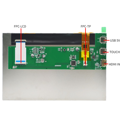esposizione HDMI a 10,1 pollici di tocco di 300cd/m2-1000cd/m2 PCAP con il lampone pi compatibile