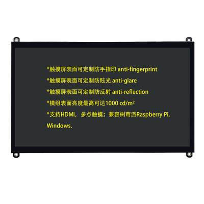 10.1" 1024x600 IPS PCAP touchscreen capacitivo TFT LCD Support HDMI Connector
