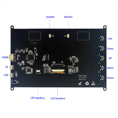 10.1" 1024x600 IPS PCAP touchscreen capacitivo TFT LCD Support HDMI Connector