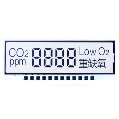 Display LCD a 7 segmenti personalizzato Macchina per la disinfezione degli anioni di ozono, controller dell'aria fresca, LCD a sfondo nero VA