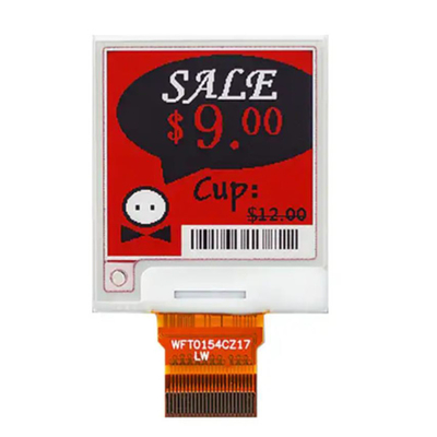 Modulo di carta elettronica Display digitale 1.54&quot; 3 colori EPD 24 pin ESL E-Ink 200*200 punti Interfaccia SPI Ottica Tutti gli angoli di visione