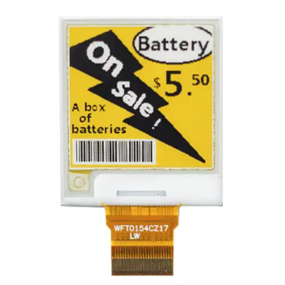 Modulo di carta elettronica Display digitale 1.54&quot; 3 colori EPD 24 pin ESL E-Ink 200*200 punti Interfaccia SPI Ottica Tutti gli angoli di visione
