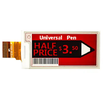 2.13-Inch Eink Screen Risoluzione 122x250 punti, Display Display Modulo, 3 colori Rosso, Nero e Bianco