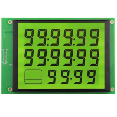 Pannello LCD personalizzato, monocromo di controllo della temperatura strumento di stoccaggio dell'energia di potenza LCD, STN giallo verde segmento LCD