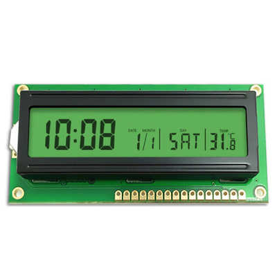 Pannello LCD personalizzato, monocromo di controllo della temperatura strumento di stoccaggio dell'energia di potenza LCD, STN giallo verde segmento LCD