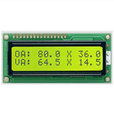 Pannello LCD personalizzato, monocromo di controllo della temperatura strumento di stoccaggio dell'energia di potenza LCD, STN giallo verde segmento LCD