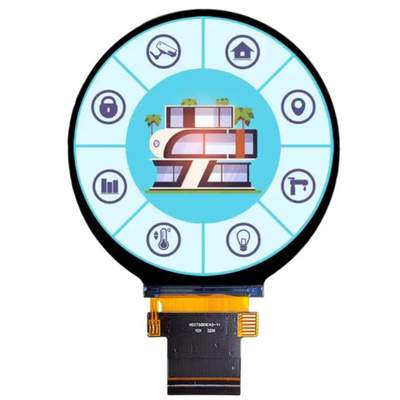 2.8 pollici 480x480 Round TFT LCD Display Module con Tst -30°C a 80°C e 40pin ST7701S SPI RGB Interface