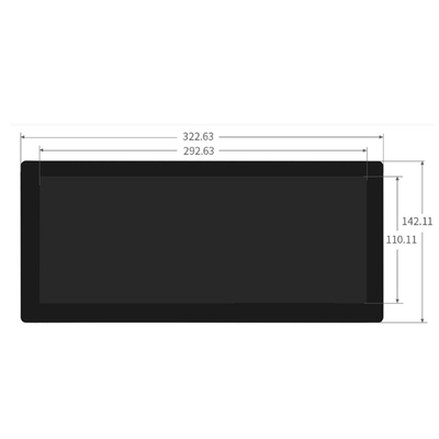 12.3 pollici Tipo di barra Automotive Touchscreen capacitivo TFT LCD Display 1920x720 Dots Interfaccia LVDS