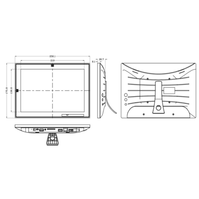 Android Touch Screen Monitor 10,1 pollici con RJ45 Ethernet e 3G/4G