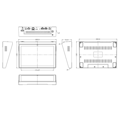 Dispositivo di chiamata da 8 pollici Android orizzontale tutto in una macchina 1280*800 Ips Screen con Wifi Bluetooth
