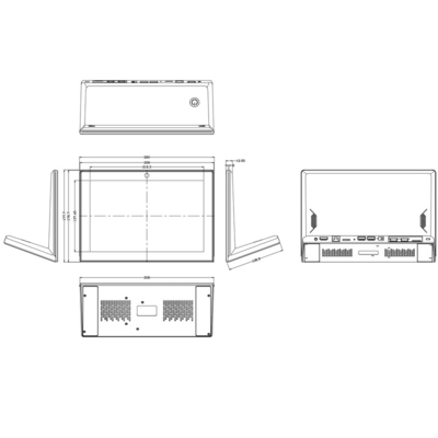 L-Shaped 10,1 pollici Android All-In-One Machine 1280*800 Ips Full Angle per video conferenza