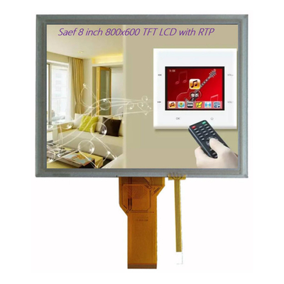 8 pollici TFT-LCD per sistemi incorporati e dispositivi industriali, TFT LCD Display 8&quot; 800x600 RGB 50 Pin con Resistive Touch