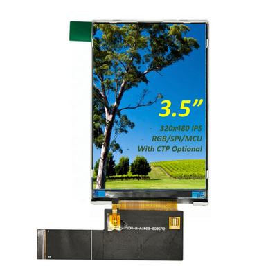 3.5&quot; TFT LCD Display Module 320x480 HVGA IPS Full Viewing Angle Con Interfaccia RGB/MCU/SPI