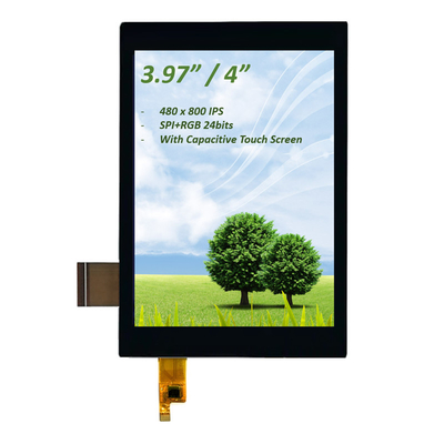 PCAP TFT Display 4 pollici (3,97"), 4 pollici TFT LCD SPI+RGB Interfaccia IPS Con schermo tattile capacitivo
