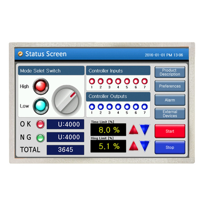 8 bit LVDS Industrial TFT Display 10,1 pollici RGB 1280x800 pixel 40 pin