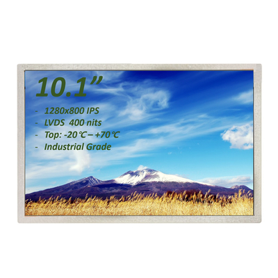 8 bit LVDS Industrial TFT Display 10,1 pollici RGB 1280x800 pixel 40 pin