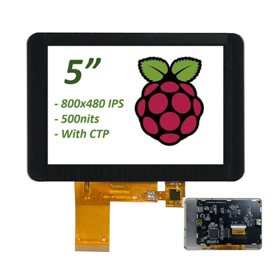 5" Raspberry Pi compatibile HDMI TFT touchscreen Display 800x480 IPS