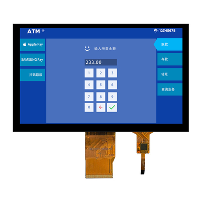 Alta luminosità 1000nits Display LCD IPS TFT da 7 pollici 1024*600 punti Interfaccia RGB con CTP