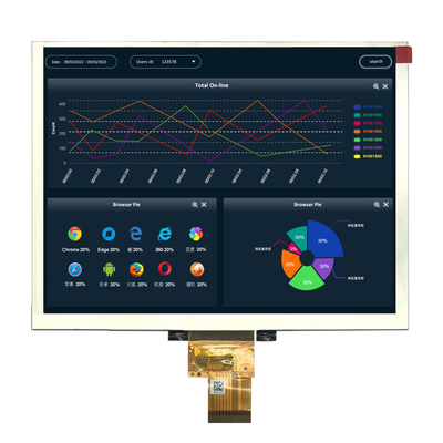 Display LCD TFT da 8 pollici 800x600 pixel TN RGB TN 12 O'Clock Direzione di visualizzazione