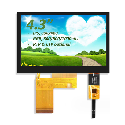4.3 pollici TFT LCD Monitor RGB 800X480 ST7282 Drive IC Modulo LCD TFT Full View