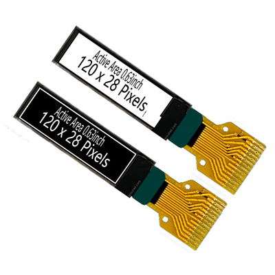 0.63 pollici 120x28 pixel Display modulo OLED Matrice passiva Monocromo Bianco