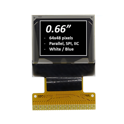 0Modulo di visualizzazione OLED grafico da.66 pollici 64x48 pixel Bianco/blu Opzionale