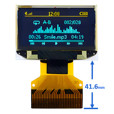 0.96 pollici 30 pin ZIF Connector OLED Thin Display Panel 128x64 Dot Matrix SPI I2C Interfaccia