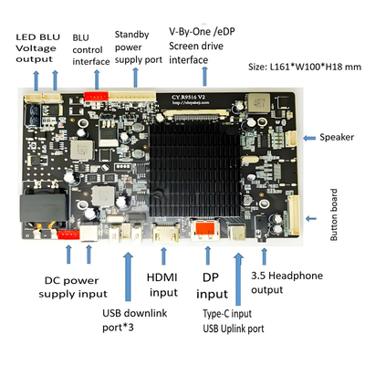 27 pollici 4K Color Display TFT industriale / medico 3840x2160 60HZ Interfaccia EDP 1000nits