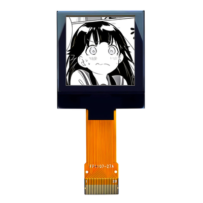 20 Pin Modulo di visualizzazione OLED da 1,12 pollici 128x128 40mm Connettore ZIF lungo parallelo SPI I2C