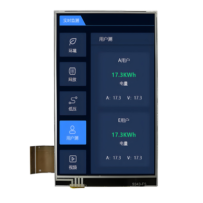 Display LCD TFT a 4 pollici con touchscreen resistivo