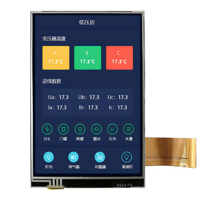 3Modulo di visualizzazione LCD TFT da 0,5 pollici    320x480 RGB, ILI9488 Interfaccia MCU, grado industriale, temperatura ampia