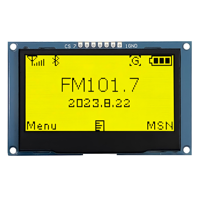 2Display OLED giallo da 42 pollici con risoluzione 128x64 e interfaccia SPI a 7 pin