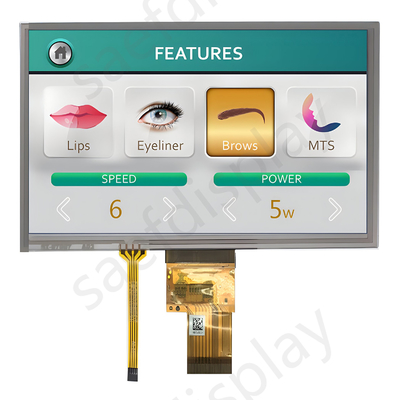 Display per dispositivi di bellezza schermo TFT LCD da 9 pollici 800x480 punti Interfaccia RGB con RTP