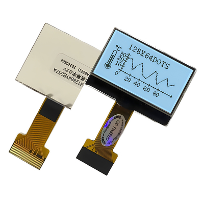 128X64 pixel COG LCD FSTN positivo 3.3v con unità di retroilluminazione bianca