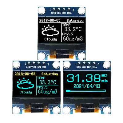 0.96 pollici 128x64 Dot Matrix OLED Display Module 4-Pin Interfaccia I2C