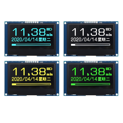 2Display OLED giallo da 42 pollici con risoluzione 128x64 e interfaccia SPI a 7 pin