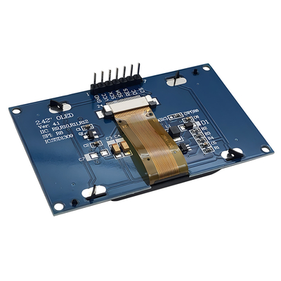 2.42 pollici 128x64 Dots OLED Display Module con Interfaccia SPI e colori di carattere bianco e blu