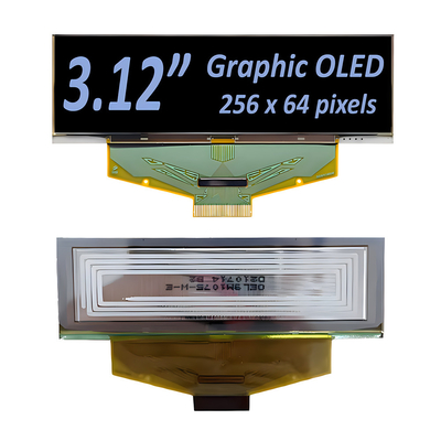 3.12 pollici 256x64 Graphic OLED Display Module con SSD1322 Driver IC - Opzioni di carattere giallo, bianco o blu