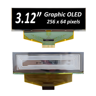 3.12 pollici 256x64 Graphic OLED Display Module con SSD1322 Driver IC - Opzioni di carattere giallo, bianco o blu