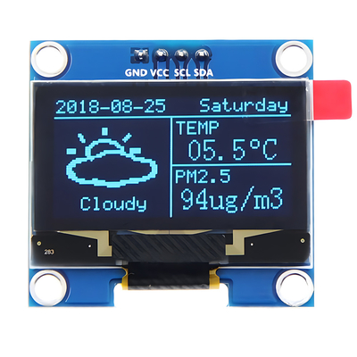 1.3-inch 128x64 Dot Matrix OLED 4-Pin IIC I2C Interfaccia SH1106 Driver IC Opzioni di carattere bianco/azzurro