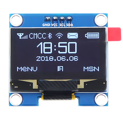 1.3-inch 128x64 Dot Matrix OLED 4-Pin IIC I2C Interfaccia SH1106 Driver IC Opzioni di carattere bianco/azzurro