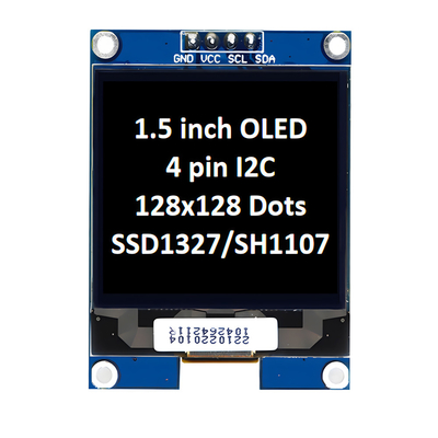 1.5 pollici OLED Display Panel Module Unità 128x128 pixel 4 pin Interfaccia I2C Con Controller Display LED